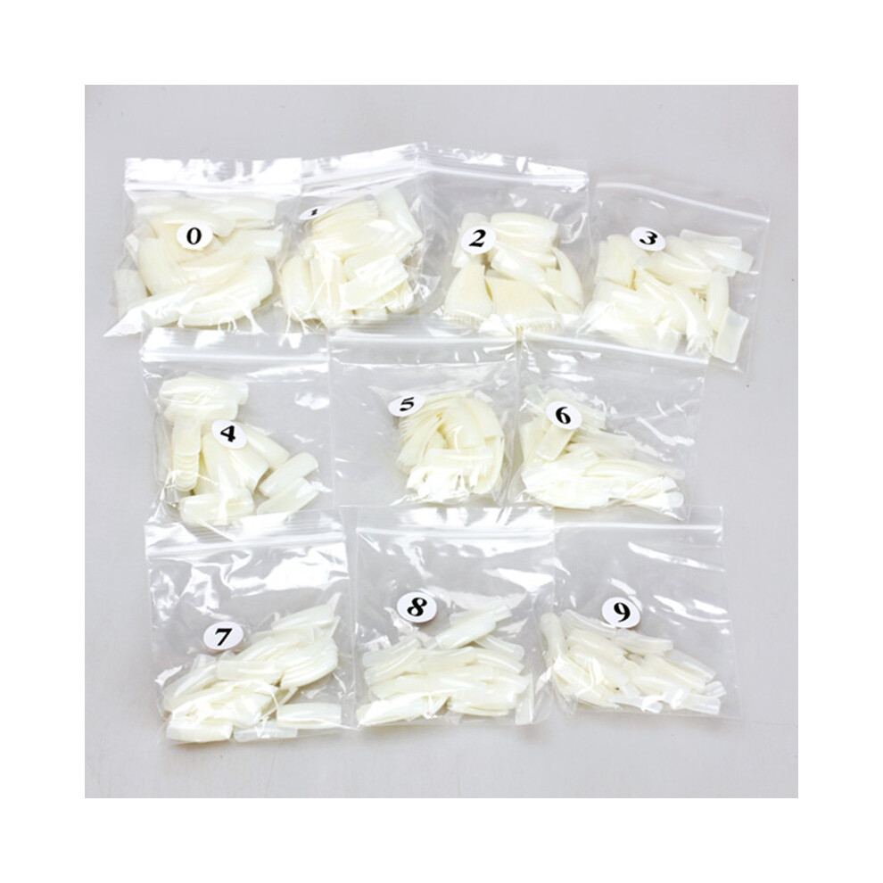 White 500Pcs Acrylic False Nails French Uv Salon Set