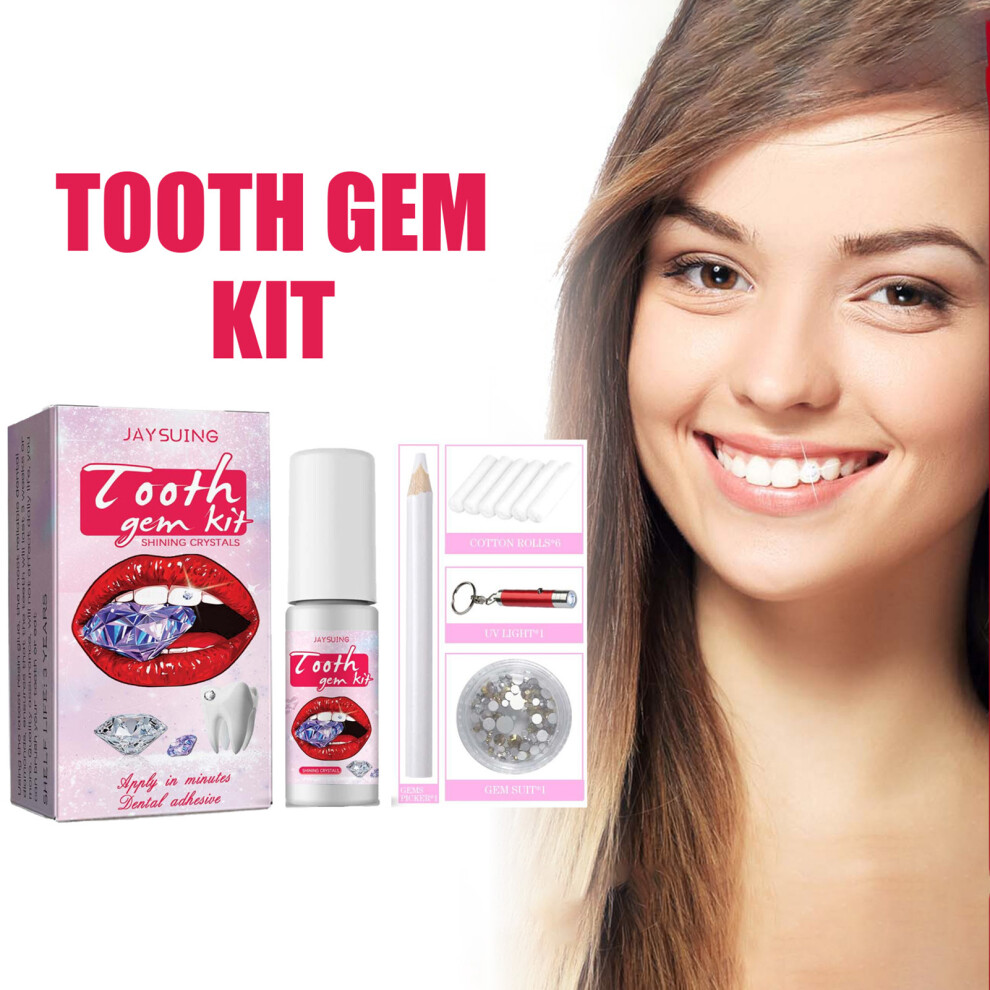 DIY Tooth Gem Kit, Shiny Removable Crystal Teeth Jewelry