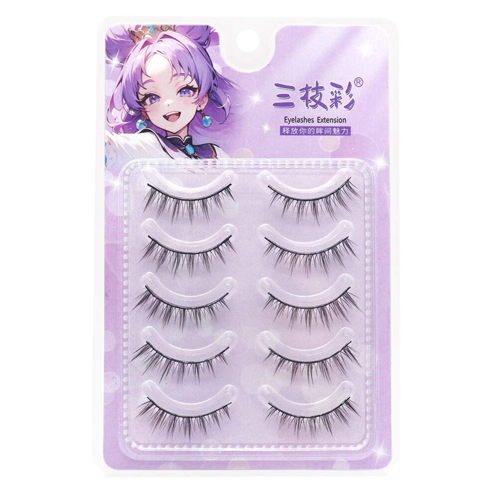 Hue-Grain Natural Black False Eyelashes, Hard Band, Daily Wear