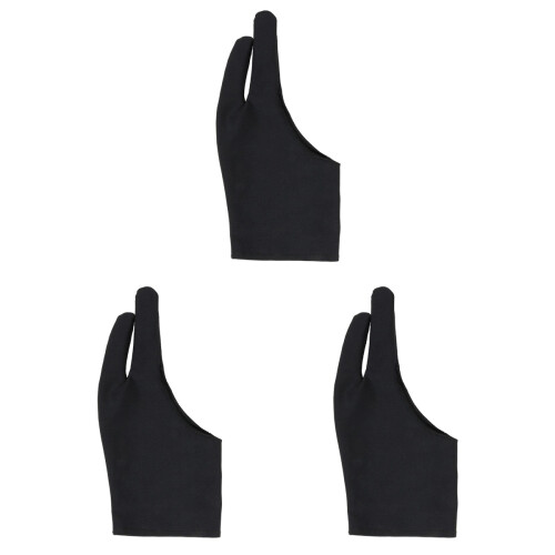 3Stk Elastische -Finger Schwarz Für Digitales Zeichnen 1