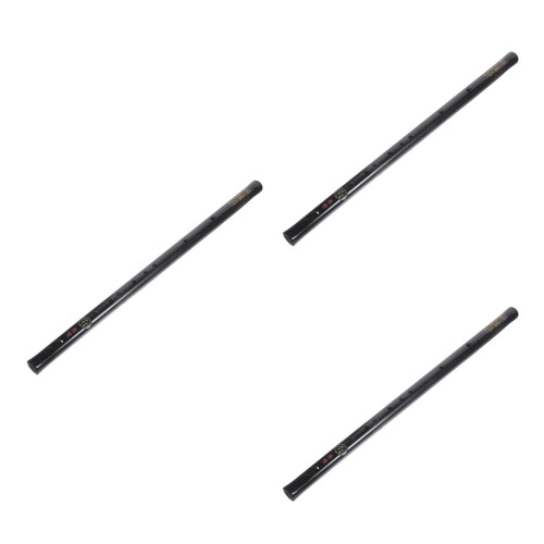 3Stk Bambus Querflöte Schwarz Kinder Flöte Traditionell Mit Tasseln 1