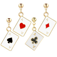 6Paare Damen Ohrschmuck Poker Ohrstecker Ohranhänger