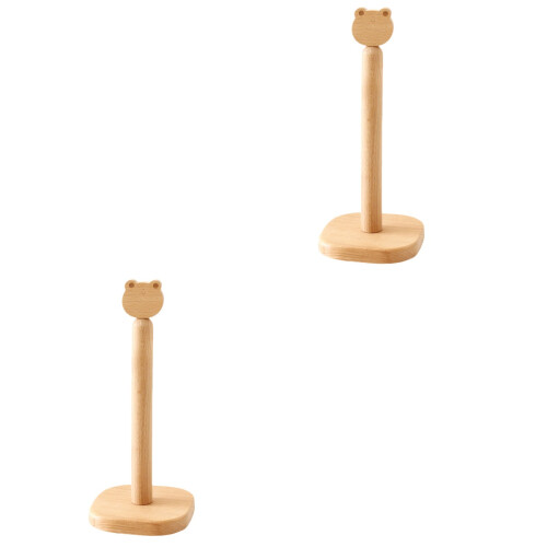2Stk Holzhalter Rollpapier Khaki Vielseitig Und 2
