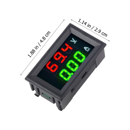 3Stk 10A Digital Voltmeter Ammeter Mehrfarbig Für Auto Stromprüfer 2