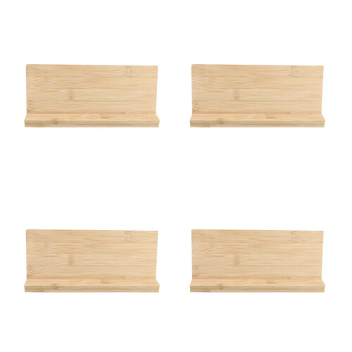 4Sets Bambus Namensschild Mit Khaki, Langlebig Und Elegant 1
