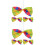 6Stk Clown Kostüm Bowtie Regenbogen Bühne Fliege 7