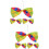 6Stk Clown Kostüm Bowtie Regenbogen Bühne Fliege 9