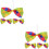 6Stk Clown Kostüm Bowtie Regenbogen Bühne Fliege 8