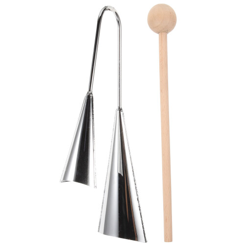 4Pièces Instruments De Percussion Cowbell En Métal Durable Argent 1
