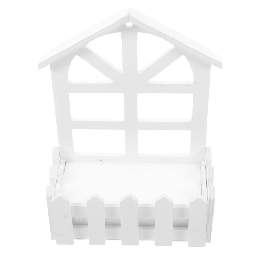 2Pcs White Wooden Wall Planter with Foam Insert for Artificial Flowers 2
