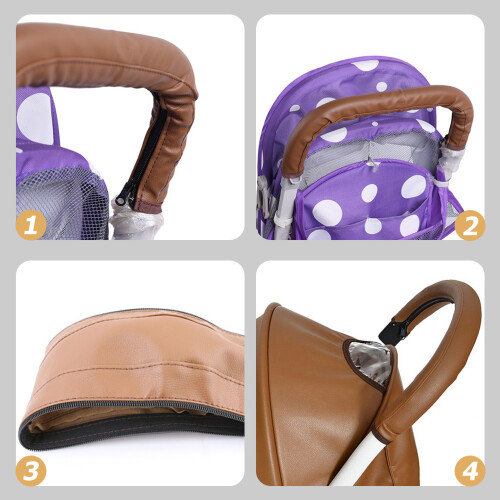 housse de en cuir pu pour poussette 2