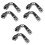 6Pcs Strong Silver Bike Car Extension Adapter Valve 3