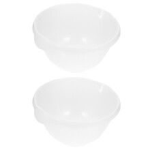 2Pcs White PP Ice Buckets Portable Ice Holders for Home Bar