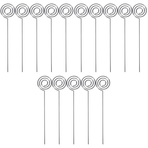 150Pcs Silver Metal Photo Clips Circle Table Holders for Notes 2