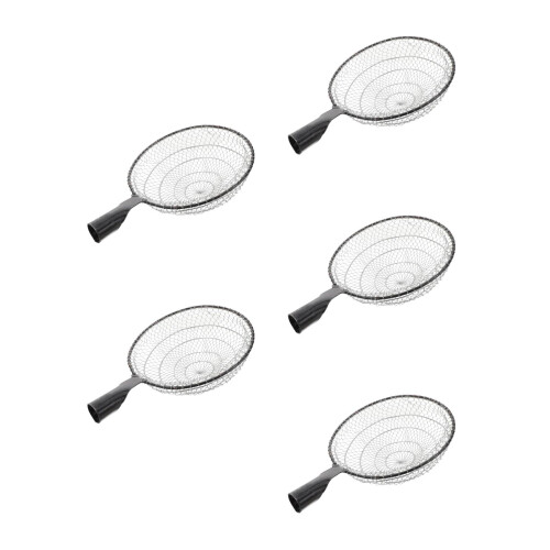 5Pcs Silver Wire Mesh Fishing Nets Large Scoop Durable Landing Nets 2