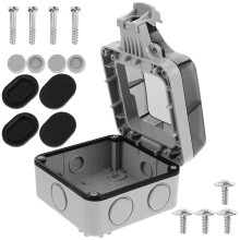 4Pcs Outdoor Weatherproof Electrical Junction Box Durable ABS Plastic