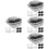 4Pcs Outdoor Weatherproof Electrical Junction Box Durable ABS Plastic 6