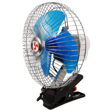 2Pcs 8 Inch 12V Car Oscillating Fan Portable Dashboard Clip-On Blue