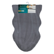 JVL Faux Fur Pelt Rug 60x90cm, Soft Decorative Rug, Dark Grey