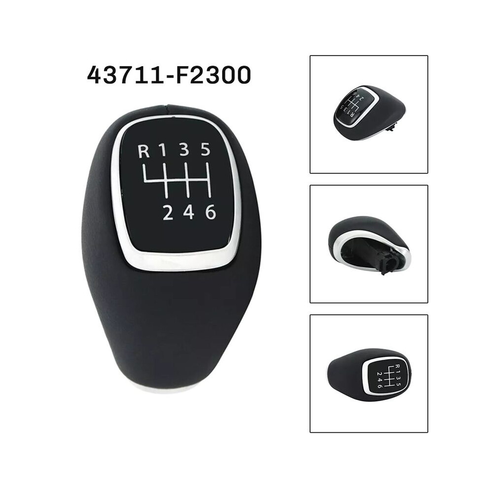 6 Speed Gear Knob Handle Gear-Shift Knob 3711F2300, 43711-F2300 For Hyundai I30 Elantra Solaris Venue 2016-2019 Black 4852693511389