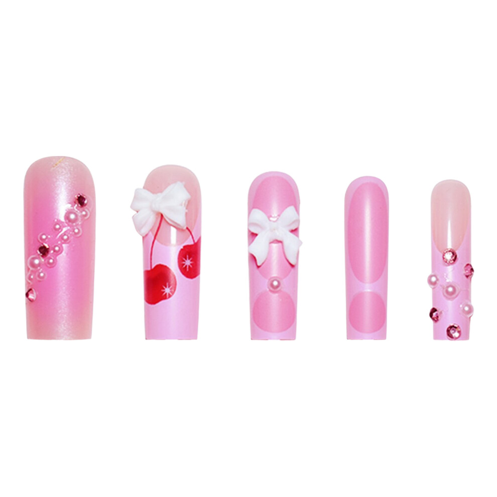 Creation-3C Cherry Pink Press-On Nails For Women