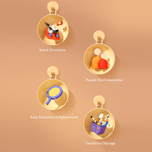Buntes Küchen-Spielset - Mini-Auto 24x16 cm 1
