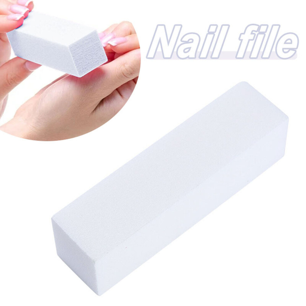 Durable White Sponge Nail File Buffer Block