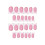 24PCS Pink Press-On Nails, White Tip, Odorless 1