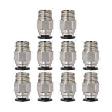 PC4-M10 Male Straight Pneumatic PTFE Tube Fitting Connector for 3D Printer for Bowden Tube Fitting Pneumatic Connector