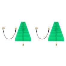 2X 1.35GHz-9.5GHz 8X10cm UWB Ultra Wideband Log Periodic Antenna 5-6Db 15W SMA Female Adapter