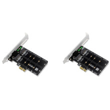 2X PH58 M2 to PCIE Adapter Card Double Disc Display Card Splitter Expansion Card PCIe X1 to NGFF M2 SSD