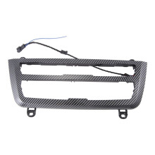 Car Inner Air Condition A/C Panel Trim with LED Ambient Light for 3 Series F30 F31 320i 340i 2013-2018 Carbon Fiber