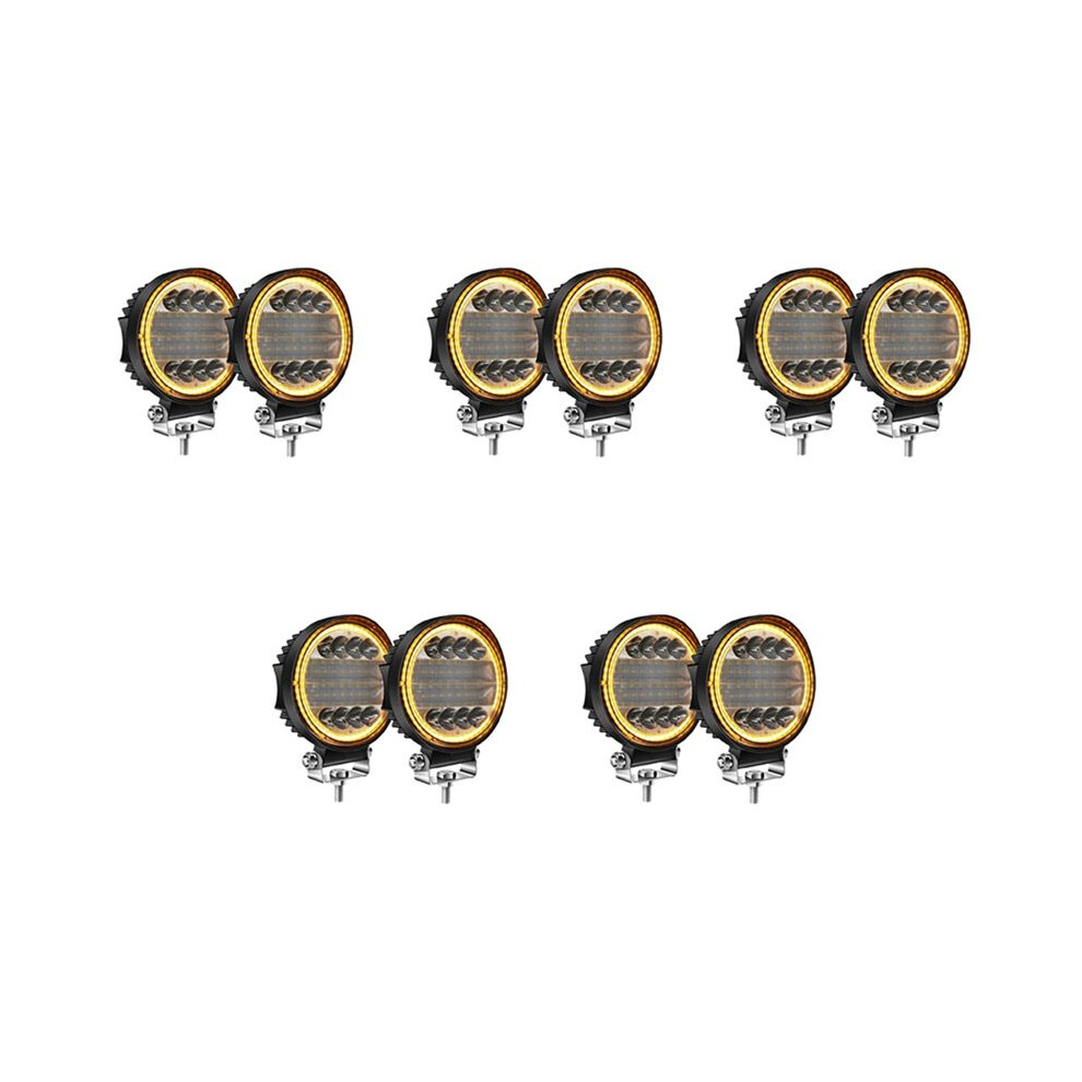10X, 4 Inch Led Work Combo Spot Flood Off Road Driving Fog Lamp Light/Amber 6033906207383