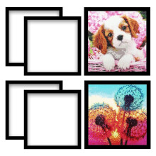6 Pack Diamond Painting Frame, Painting Picture Frame 25x25cm, Magnetic Picture Frame for Diamond Painting Pictures
