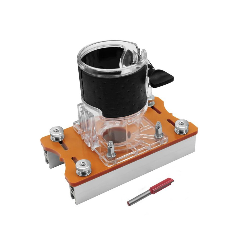 2 In 1 Invisible Fastener Slotting Bracket, Woodworking Router Base,Trimmer Base, Grooving For Cabinet Wardrobe 4713198868050