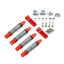 Metal Front and Rear  with Mount Fixed Bracket for WPL D12 1/10 RC Car Upgrades Parts Accessories,Red