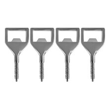 Metal Bottles Opener Kits 4 Pack Blank Stainless Steel Opener Insert DIY Metal Beer Opener Square Opener