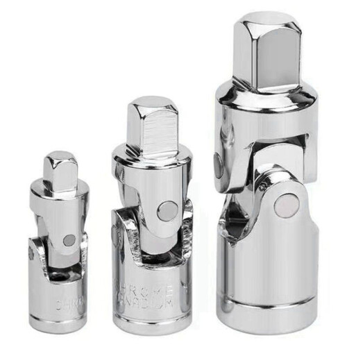 3-Piece Universal Socket Adapter 1/4 3/8 1/2 Socket Universal Joint Universal Socket Ratchet Tool 1