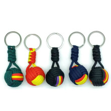 Self-Defense Tools, Wooden , Outdoor Umbrella Rope Weaving Key , Seven-Core Umbrella Rope Key Chain Weaving