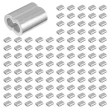 5/32 Inch (4mm) Diameter Wire Rope Aluminum Sleeves Clip Fittings Cable Crimps 200pcs