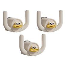 Pack of 3 Practical Adhesive Bathroom Wall Hook Sturdy-White