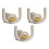 Pack of 3 Practical Adhesive Bathroom Wall Hook Sturdy-White 1
