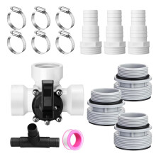 Système de vannes de dérivation de piscine ABS,-Blanc