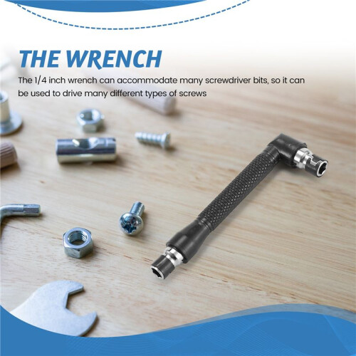 L Shape 1/4 Inch Hex Wrench Double  90 Degree Right Angle Screwdriver Bits 1