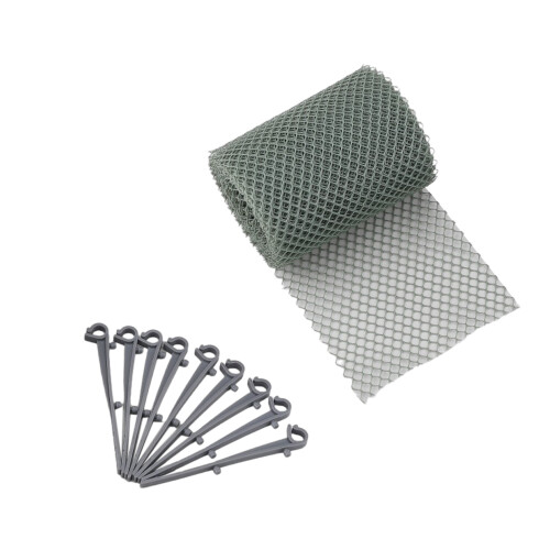 Filet de protection de gouttière en-Eaves maille avec du gris