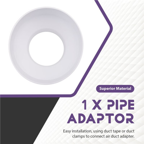 VentilationsröRsreduceradapter RöR Luftkanaladapter RöRkoppling för Inline Ventilationssystem (150-100 Mm) 2