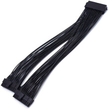 ATX 24Pin 1 to 2 Port Power Supply Extension Cable PSU Male to Female Splitter 24PIN Extension Cable