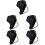 5Stk Lederhandschuhe Gothic Punk Handkettchen Accessoire 6