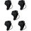 5Stk Lederhandschuhe Gothic Punk Handkettchen Accessoire 8