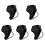 5Stk Lederhandschuhe Gothic Punk Handkettchen Accessoire 2
